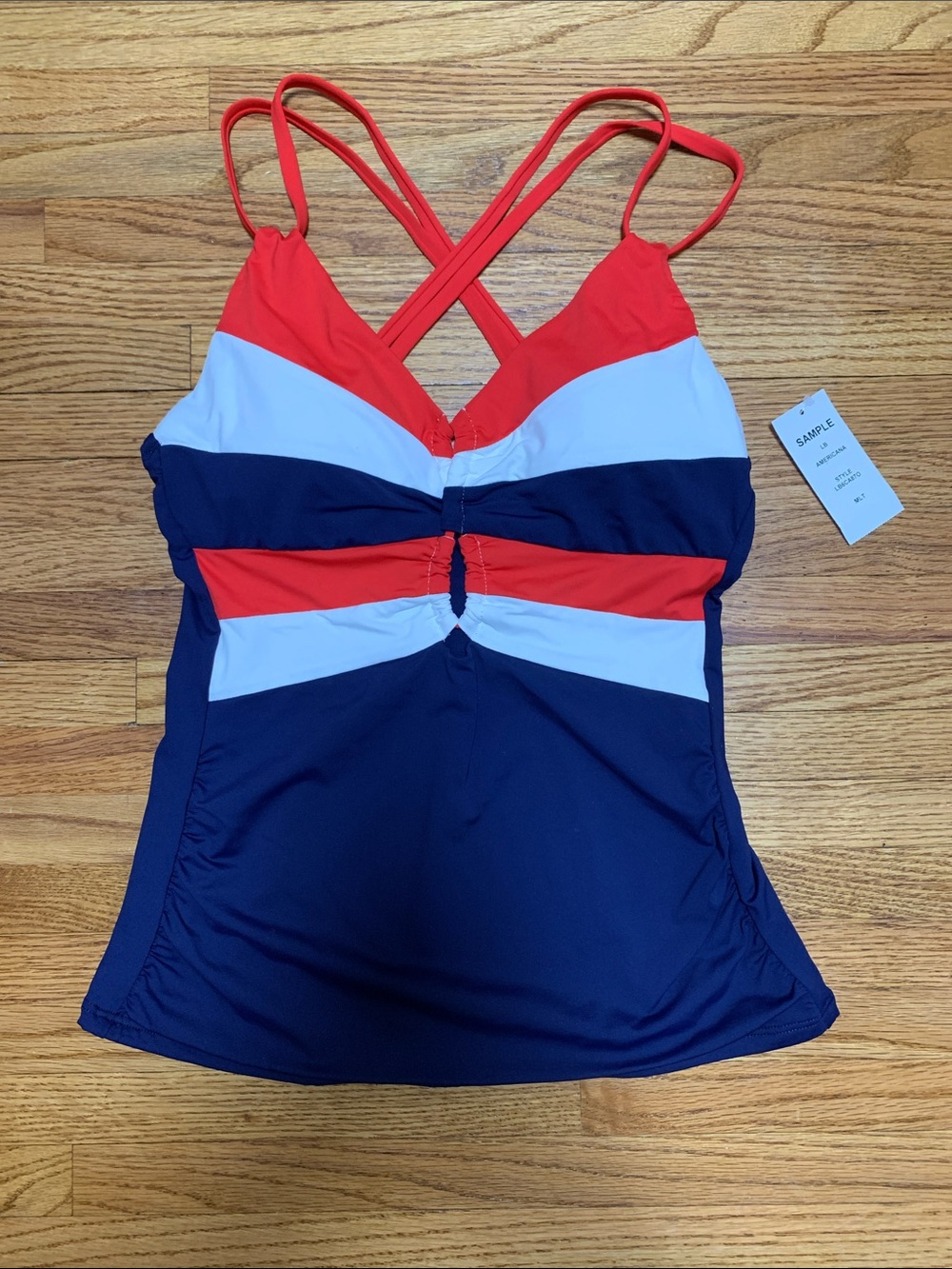 La Blanca swimsuit - red white and blue tankini top Miss Americana USA 4 of July